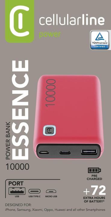 Actual product image Cellularline Essence (10000 mAh, 12 W, 37 Wh)