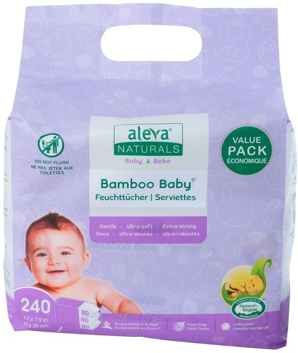 Actual product image Aleva Naturals Vorteilspack Bambus 240 Stk. (240 Piece)