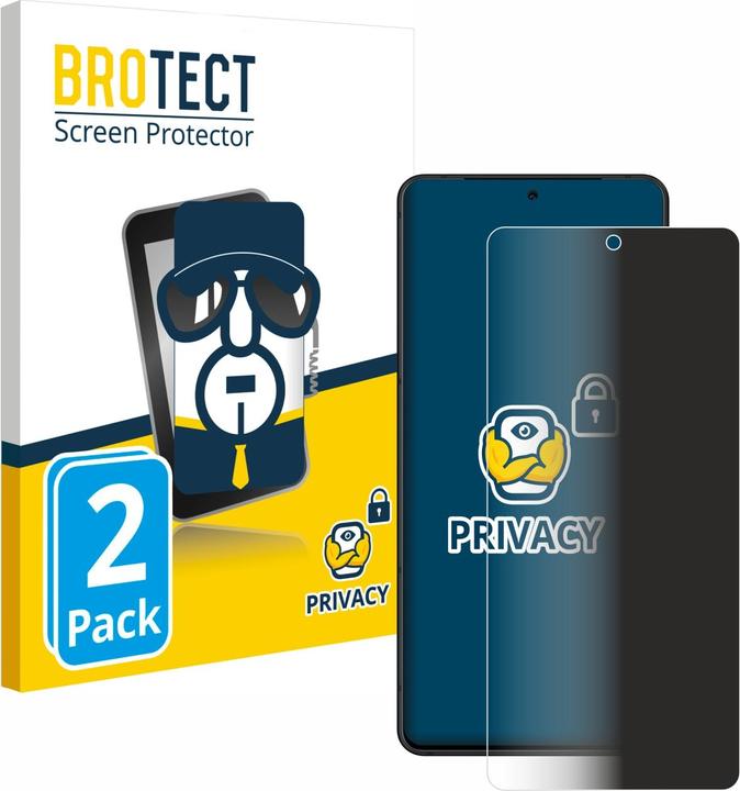 Productafbeelding BROTECT Anti-spionnetje privacyfolie Beschermfolie tegen blauw licht (2 Stuk, Asus ROG Telefoon 8)