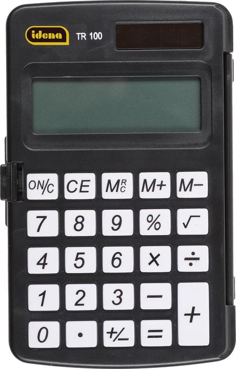 Actual product image Idena Pocket calculator TR100 solar black 8-digit display