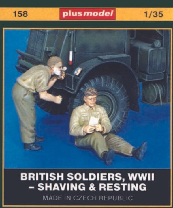 Actual product image Plus Model British Soldiers, WWII Shaving & Resting