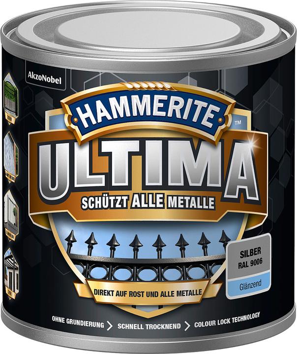 Produktbild Hammerite Metall-Schutzlack ULTIMA glanz (250 ml, Silber)