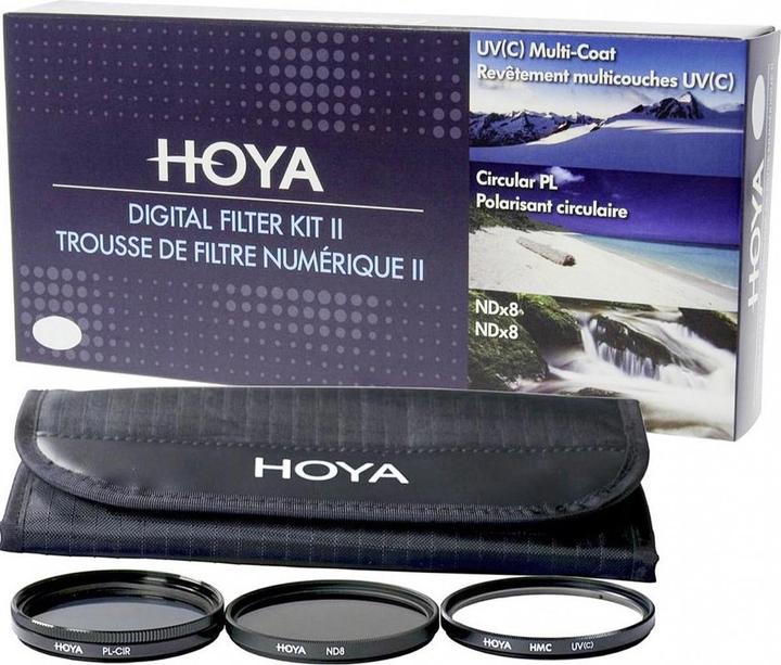 Actual product image Hoya Digital Filter Kit II (UV, CIR-PL & ND8) Filterset (43 mm, Neutral density filter, Polarizing filter, UV filter)