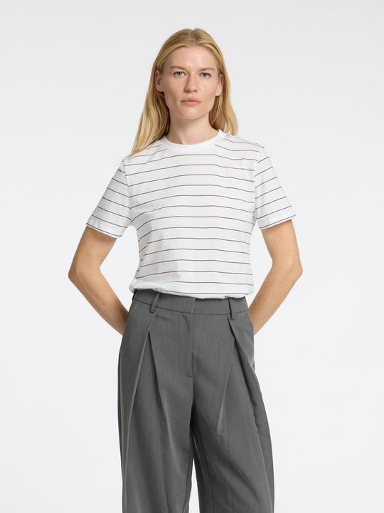 Image du produit Selected Femme T-shirt en coton rayé (XL)