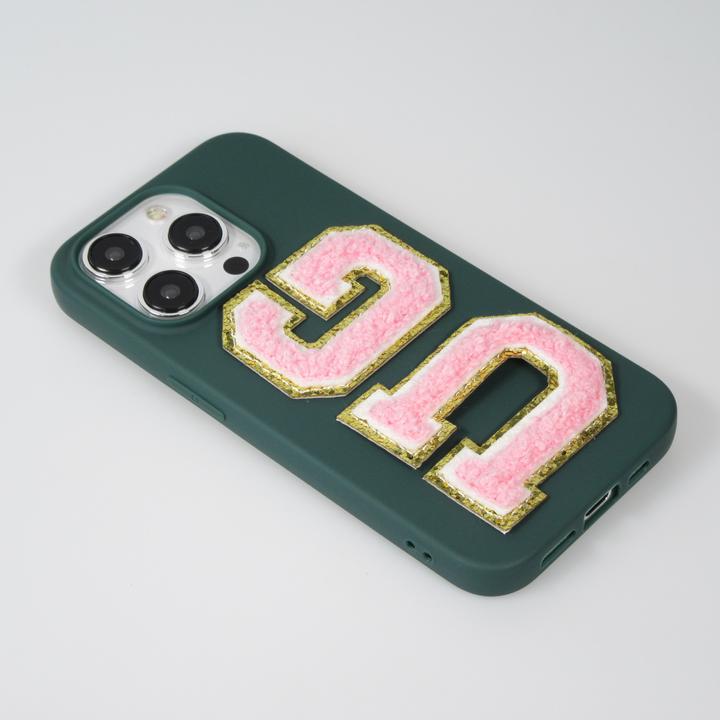 Image du produit PhoneLook Autocollant sticker pour téléphone/tablette/ordinateur brodé en 3D rose Lettre M