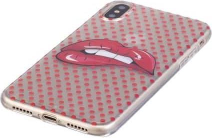 Immagine prodotto Ueli Express iPhone XS / X Super Slim custodia in gomma TPU bocca da baciare (Apple iPhone XS, Apple iPhone X)