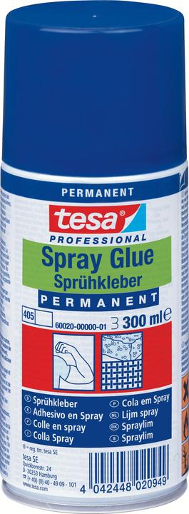 Actual product image tesa Spray adhesive PERMANENT, strong adhesive for spraying, 300ml can (295 g, 300 ml)