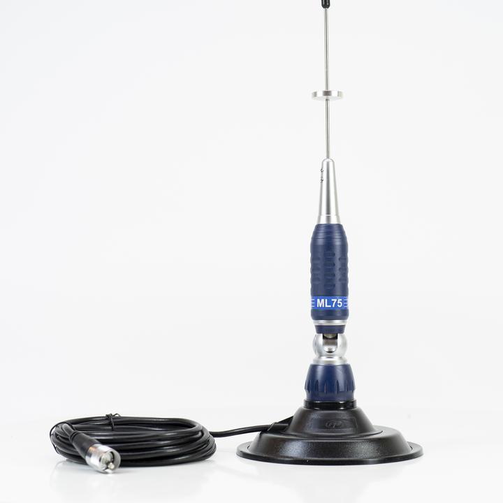 Actual product image PNI CB antenna ML75, foldable, 26-28 MHz, 300 W with magnetic base included, length 90 cm