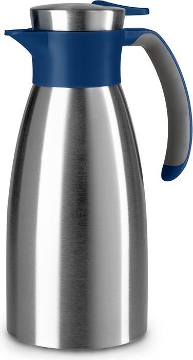 Produktbild Emsa Isolierkanne SOFT GRIP, 1,0 Liter, Edelstahl / blau Einhandbedienung durch Quick-Tip-Verschluss, 100 (1 l)