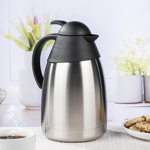 Produktbild Mojawo 1,5 Liter Edelstahl Kaffeekanne Thermoskanne Isolierkanne Doppelwandig (1.50 l)
