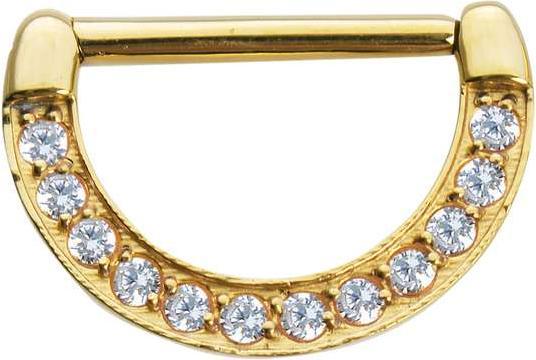 Immagine prodotto Bijouteria Piercing petto (Acciaio chirurgico 316L, Rivestimento in PVD (colore oro), Zirconia)