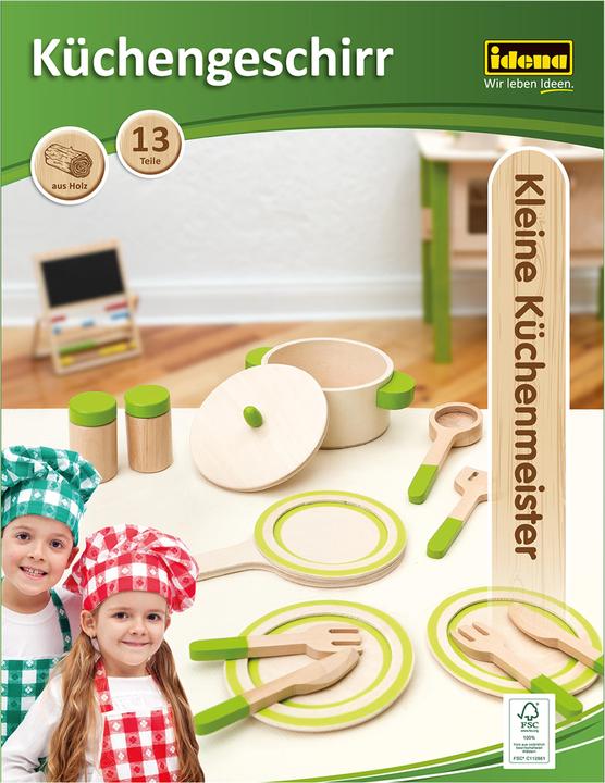 Produktbild Idena Küchengeschirr Holz 13 Teile FSC100%