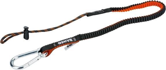 Produktbild Bahco Sicherungsleine mit fest montiertem Karabiner und nicht wechselbarer Schlaufe, 3 kg, 1,2 m