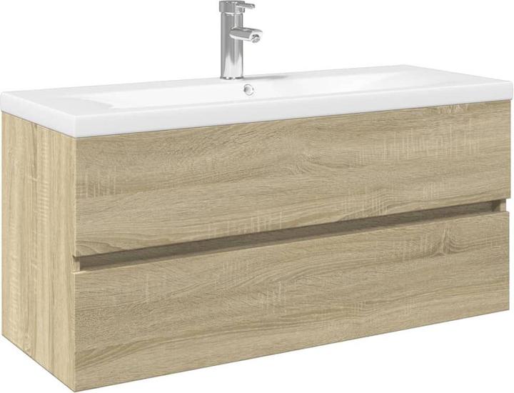 Actual product image VidaXL Bathroom furniture set washbasin vanity unit washbasin 2-piece wood-based material