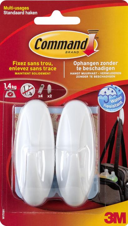 Actual product image Command Bathroom hooks