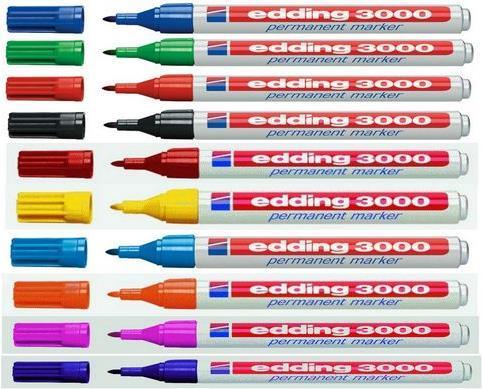Image du produit Edding Marqueur permanent 3000 (Bleu, 1.50 mm, 1 x)