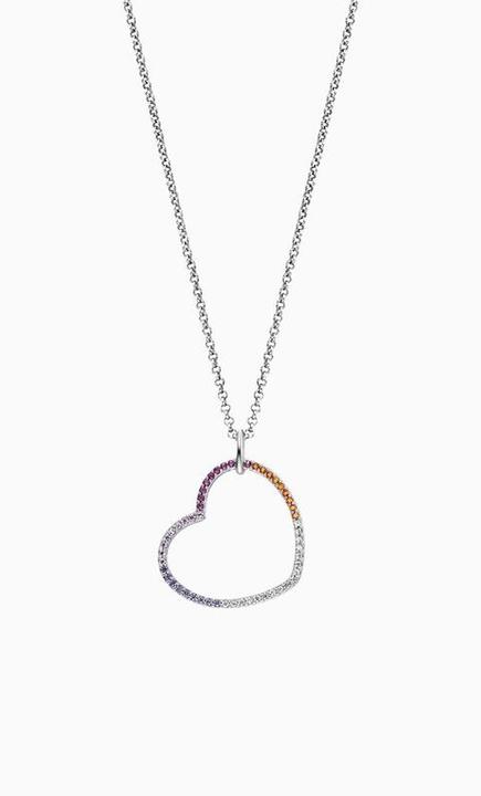 Actual product image Engelsrufer Rainbow heart necklace (925 silver, 42 cm)