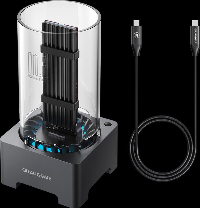 Produktbild Graugear Docking Station USB 4.0 f. M.2 PCIe Gen4x4 NVMe SSD