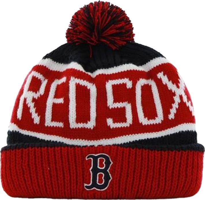 Actual product image Boston Red Sox Calgary MLB 47 Knitted Cuff Bobble Hat