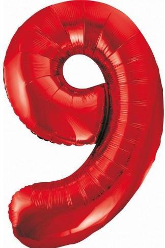 Immagine prodotto GoDan B&C Folienballon Nummer 9 rot, 85 cm