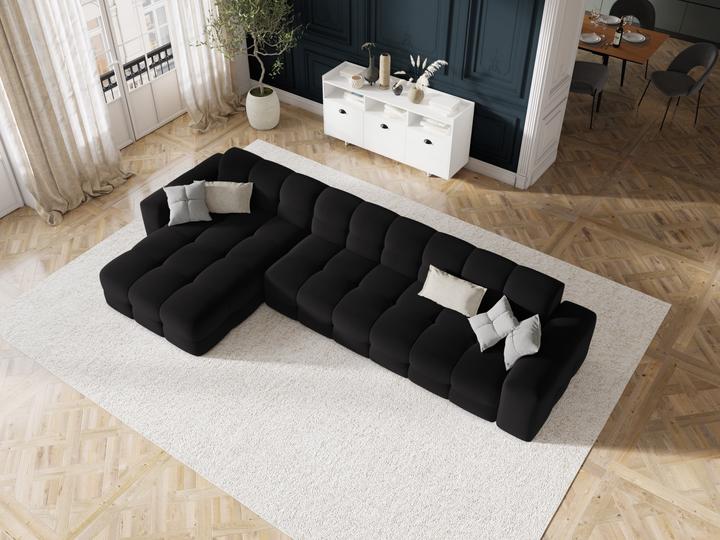 Actual product image Micadoni Velvet Left Corner Sofa, "Kendal", 5 Seats, 357x173x79Made in Europe (Corner sofa)