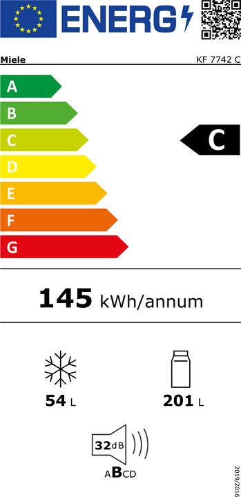 Energy Label Miele KF 7742 C fridge-freezer combination (255 l)
