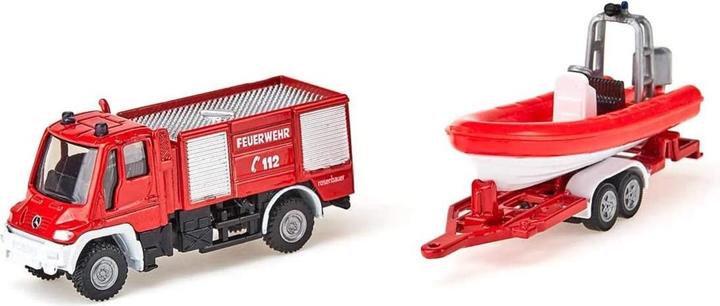 Image du produit Siku Les pompiers de l'Unimog avec leur bateau