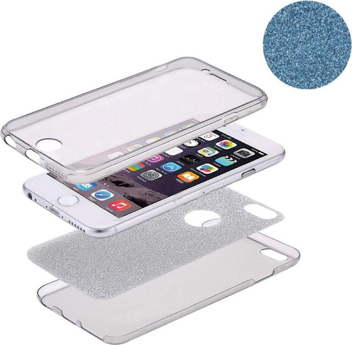 Produktbild König Design Huawei P8 Lite 2017 Hülle Case Handy Cover Schutz Tasche 360 Schutzhülle Blau (Huawei P8 Lite (2017))