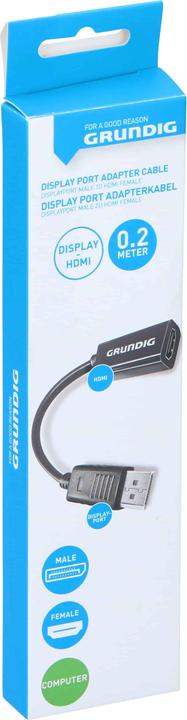 Actual product image Grundig Cable video DisplayPort 0.2m (0.20 m, DisplayPort)