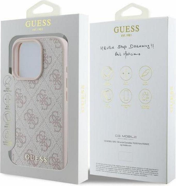 Immagine prodotto Guess GUHCP16LG4GFPI iPhone 16 Pro różowy/rosa HC PU 4G Classic (Apple iPhone 16 Pro)