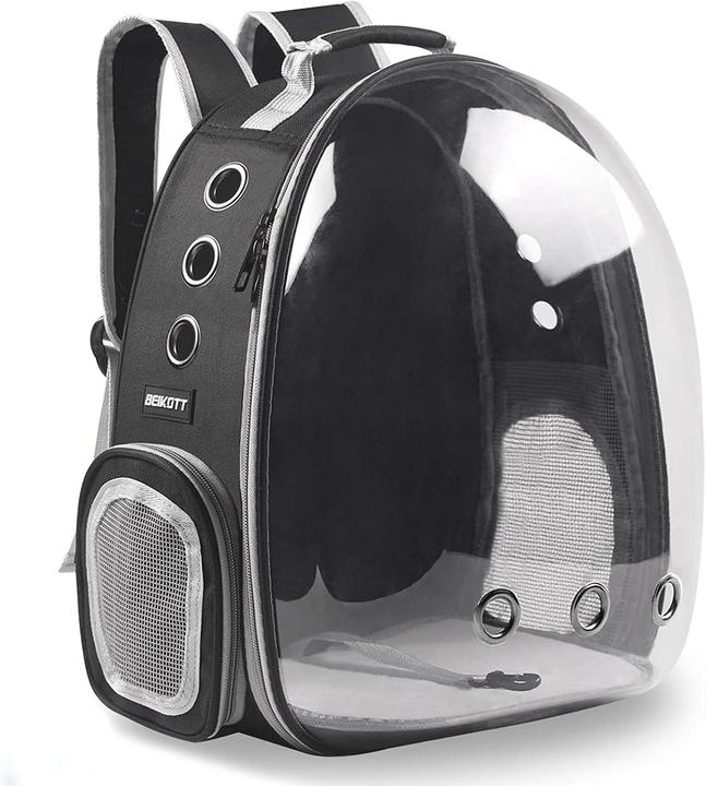 Produktbild Beikott Haustier-Bubble-Rucksack für kleine Tiere (Sicherheitsverschluss, Atmungsaktiv, Waschbar)