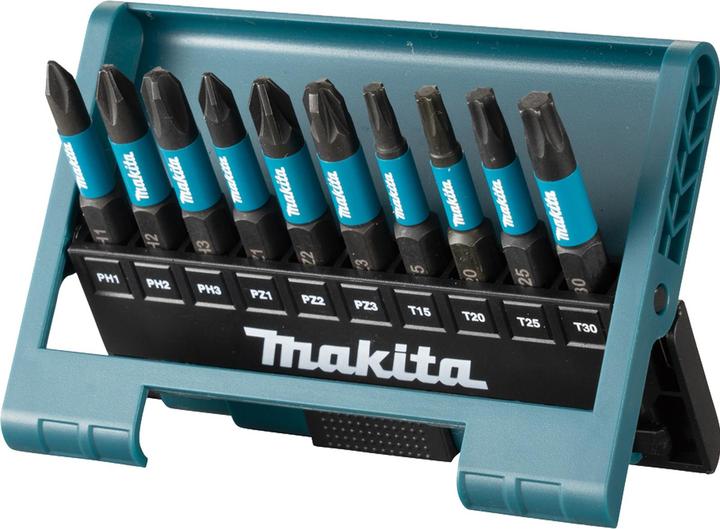 Makita Impact Black Bit Set 10 pcs E-12011 Bit Set (PH1, T15, PZ1, T30, PH3, T20, PZ3, PH2, PZ2, T25)