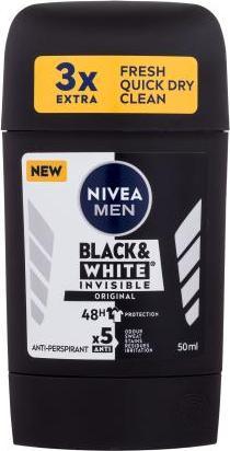 Produktbild NIVEA Solid antiperspirantack & White Invisible Original 50 ml (Stick, 50 ml)