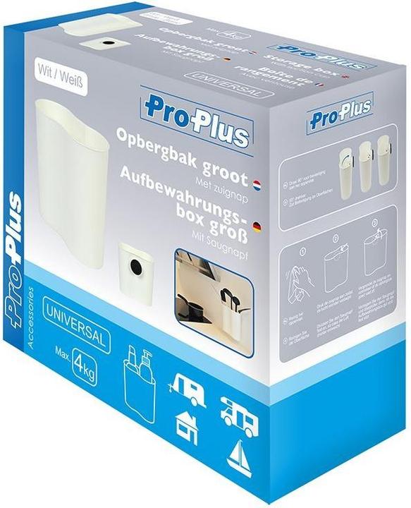 Produktbild ProPlus Aufbewahrungskiste gross mit Saugnapf weiss