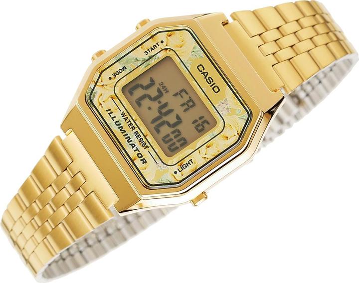 Actual product image Casio Vintage Lady Gold Flowers