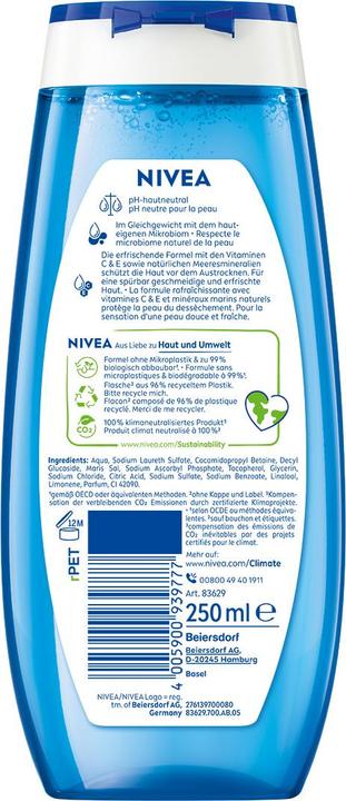 Actual product image NIVEA Duschgel Fresh Pure Trio (750 ml)