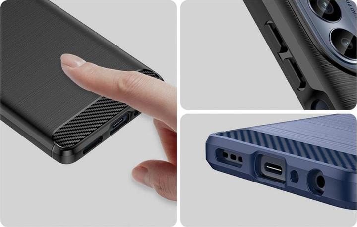 Immagine prodotto Hurtel Custodia in carbonio per Motorola Moto G62 5G Custodia in silicone flessibile in carbonio nero (Motorola Moto G62 5G)