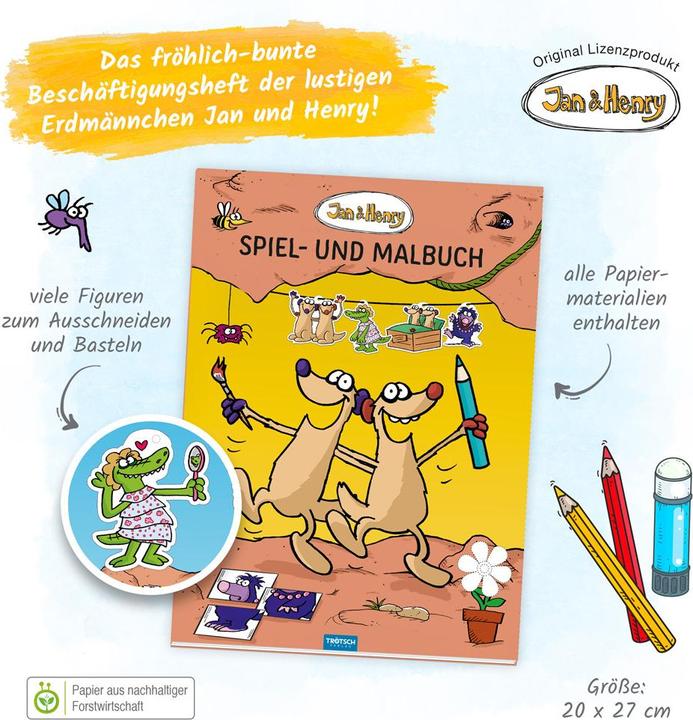 Produktbild Jan und Henry Spiel- und Malbuc