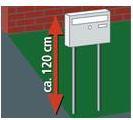 Actual product image Burg Wächter Mailbox stand UNIVERSAL 150 Ni