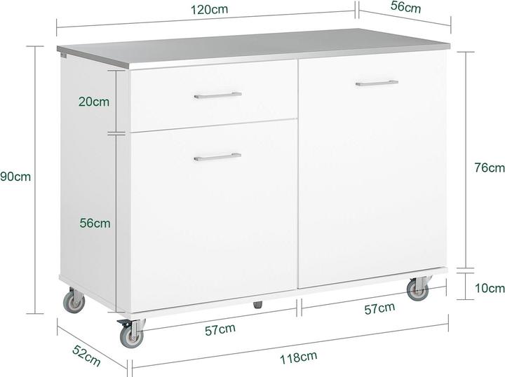 Actual product image SoBuy Kitchen cabinet white