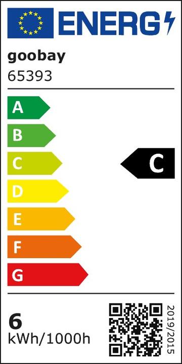 Label énergétique Goobay Bougie LED à filaments, 6 W (E14, 6 W, 1055 lm, 1 x, C)