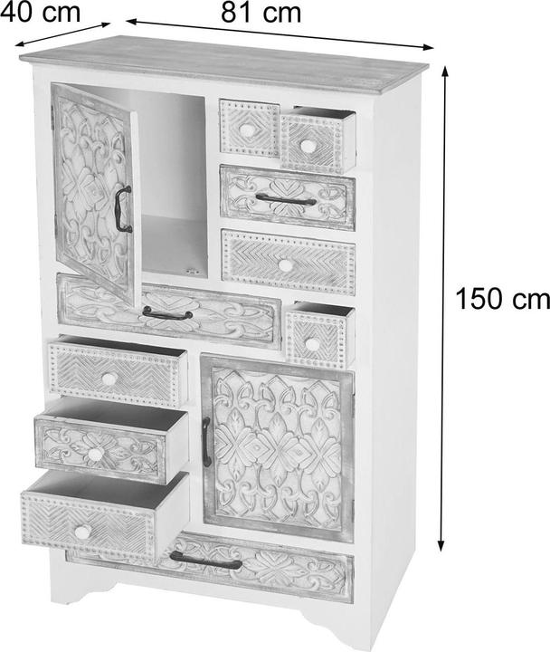 Produktbild JOHN316 Apothekerkommode (150 x 81 x 40 cm)