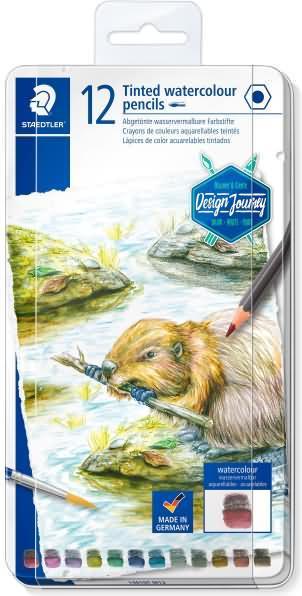 Image du produit Staedtler tinted 146 10T stylo couleur teinté à l'eau, étui métallique, 12 pièces, triées (12 couleurs, 1 x)
