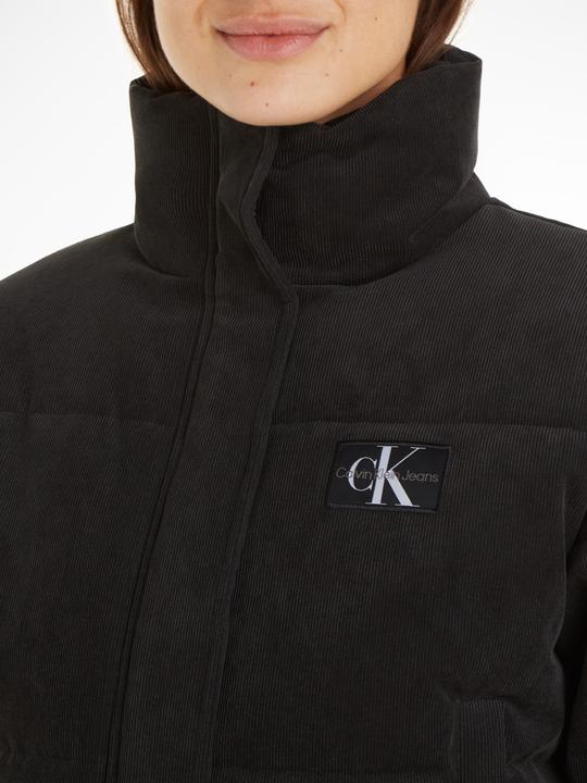 Image du produit Calvin Klein Corduroy Cropped Puffer Dames Jas - Zwart - Maat L (L)