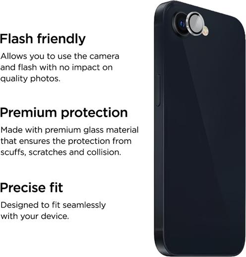 Actual product image Eiger Mountain Glass Lens (1 Piece, Apple iPhone 16e)