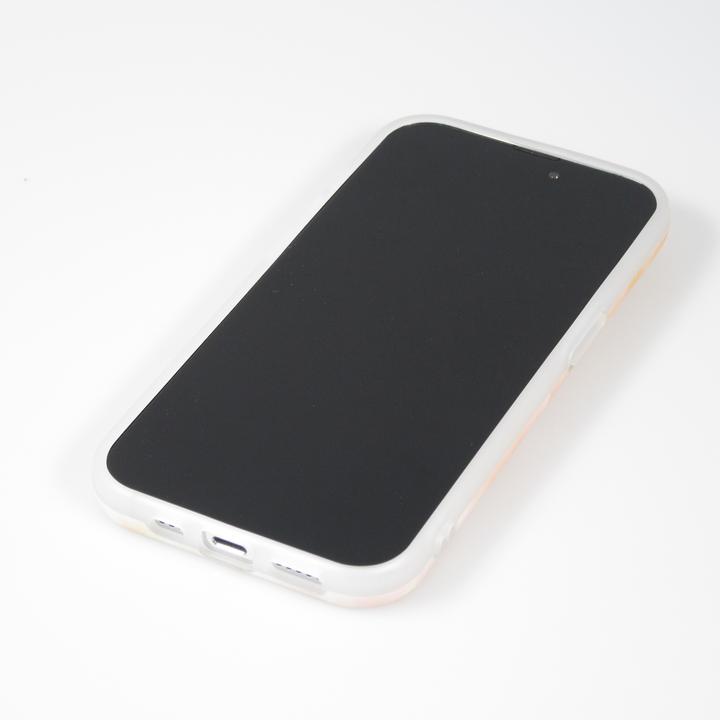Actual product image PhoneLook Coque silicone rigide mat avec effet marbre imprimé saumon (Apple iPhone 14 Pro)