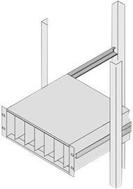 Actual product image Schroff Telescopic slides with guide profile for cabinet mounting - C-PROFIL 800T V