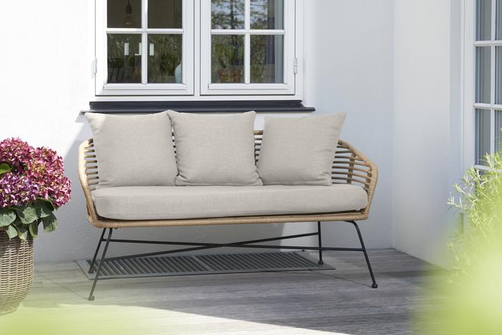 Produktbild Schou Loungesofa Kaja, 2 Sitzplätze, Schwarz/Nature