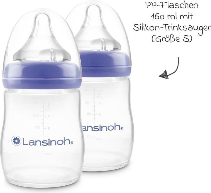 Produktbild Lansinoh Babyflaschen 9-tlg. PP-Flaschen-Set mit NaturalWave® Trinksauger