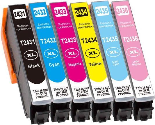 Actual product image Hermex Compatible Epson Expression Photo XP-760 printer cartridges (M, FC, C, PC, PM, Y)